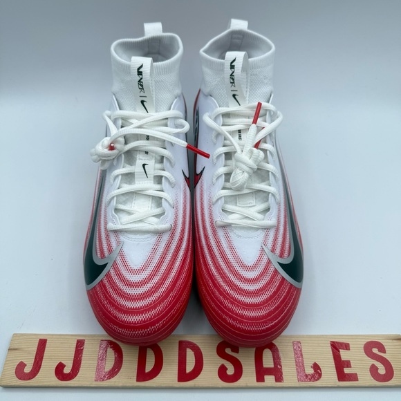 Nike Air Zoom Vapor Pro 1 Football Cleats White University Red FB3298-102 Men’s main image 8